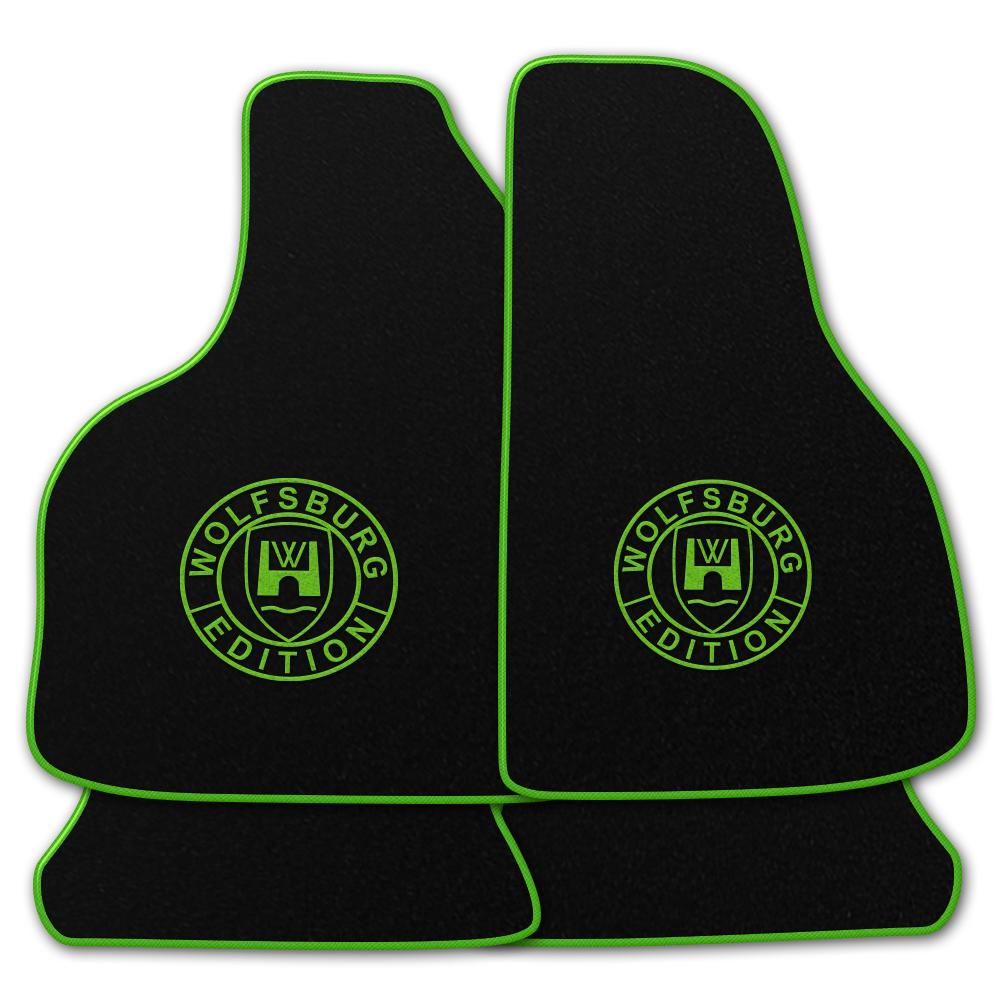 Velours Fußmatten mit Druck WOB für VW Passat B6 3C 2005-2010 4-teiliges Set