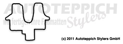 Schnittmuster Fussmatten VW T5_1tlg_Einzelsitze_03 Das Schnittmuster für Fussmatten VW T5_1tlg_Einzelsitze_03