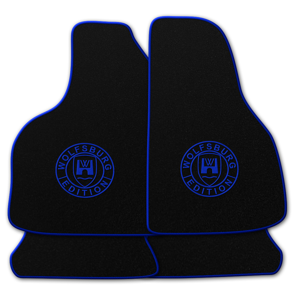Velours Fußmatten mit Druck WOB für VW Polo 9N 2001-2005 4-teiliges Set