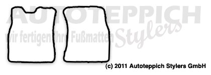 Schnittmuster Fussmatten VW Taro_Pickup_89-97 Das Schnittmuster für Fussmatten VW Taro_Pickup_89-97